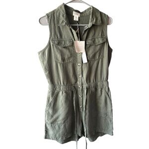 Nicole‎ Miller Vintage Look Army Color Romper